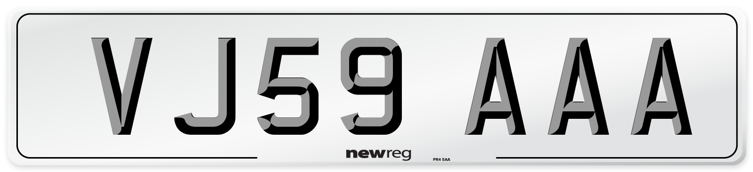 VJ59 AAA Number Plate from New Reg